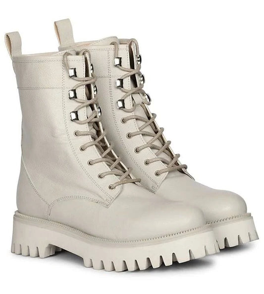 Women Anastasia Leather Lace Up High Ankle Boots