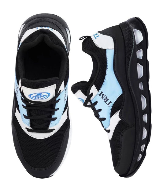 Men Blue & Black Comfortable Synthetic Lightweight Sneaker