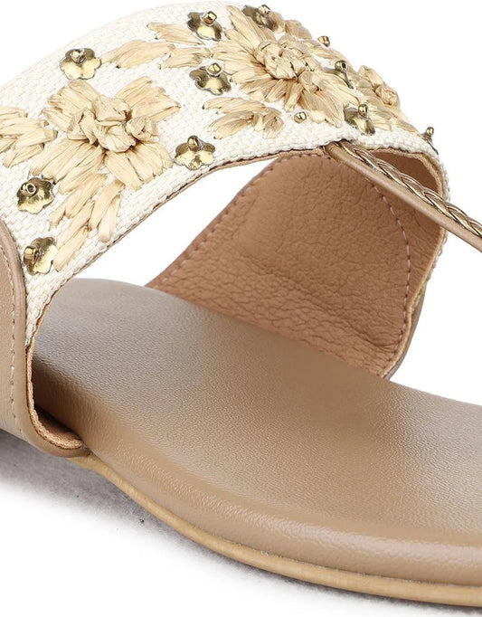 Women Golden Ethnic Wear Embellished