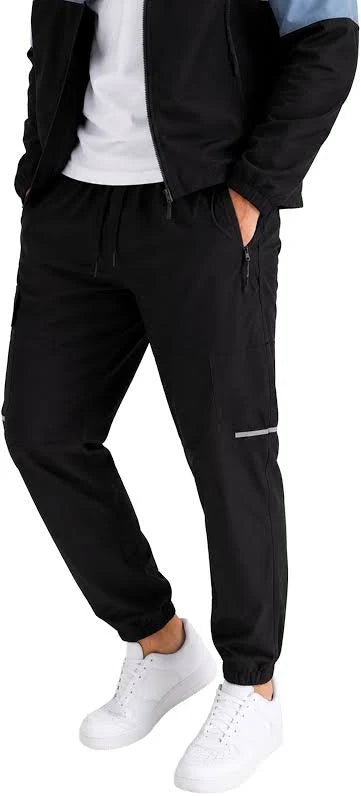 Tracksuit Set with Hooded Jacket and Cargo Pants