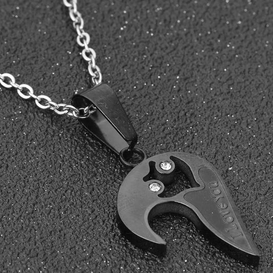 2 x Stainless Steel Couple Lovers Necklace