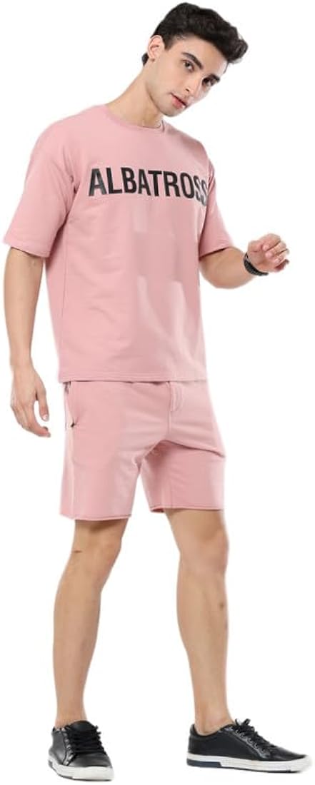 Unisex Cotton Blend Oversized Co-Ord Set for Casual Wear