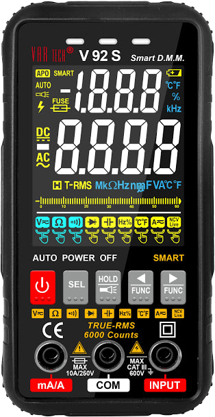 Vartech V92S Digital Multimeter | High-Precision AC/DC Voltage