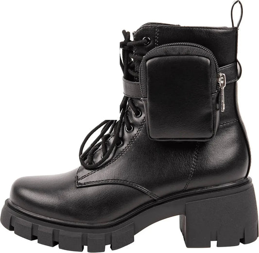 Boots with Chunky Block Heels and Lug Sole