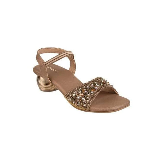 Girls Antic-gold Sandals (4/6 Years)