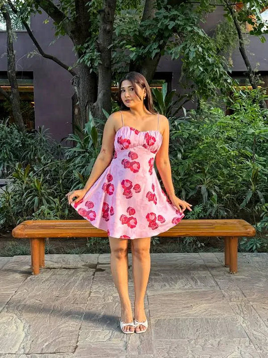 Bloom Satin Dress for Women's
