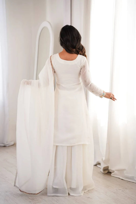 Women Kurta Sharara Dupatta Set