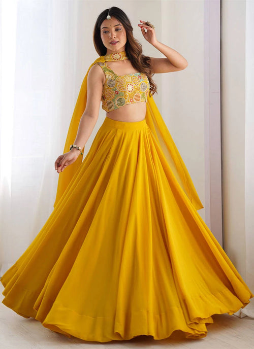 Special Georgette Lehenga Choli With Dupatta Set