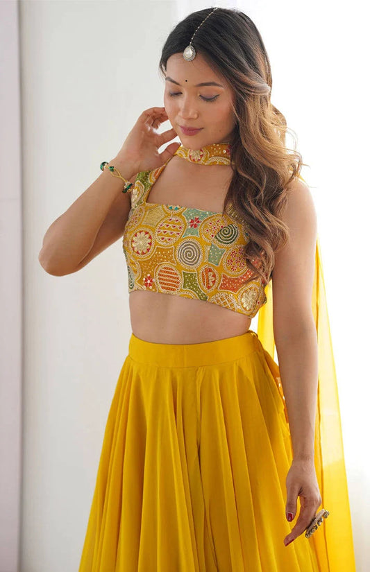 Special Georgette Lehenga Choli With Dupatta Set