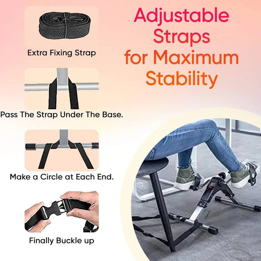 Mini Cycle Pedal Exerciser with Adjustable Resistance and Digital Display