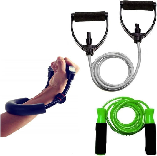 Set3|toning Tube,Jump Skipping Rope Or Forwrist,Arm And Body Stretching,Exercise Fitness Accessory Kit