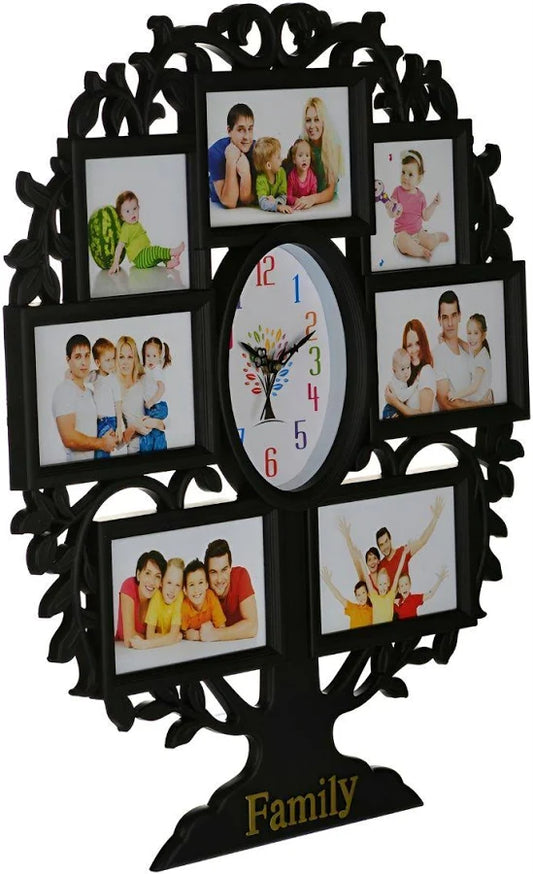 Black Oval Contemporary Wall Clock