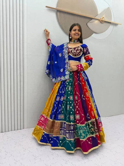 Georgette Vintage Navratri Lehenga Choli Set