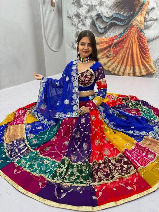 Georgette Vintage Navratri Lehenga Choli Set