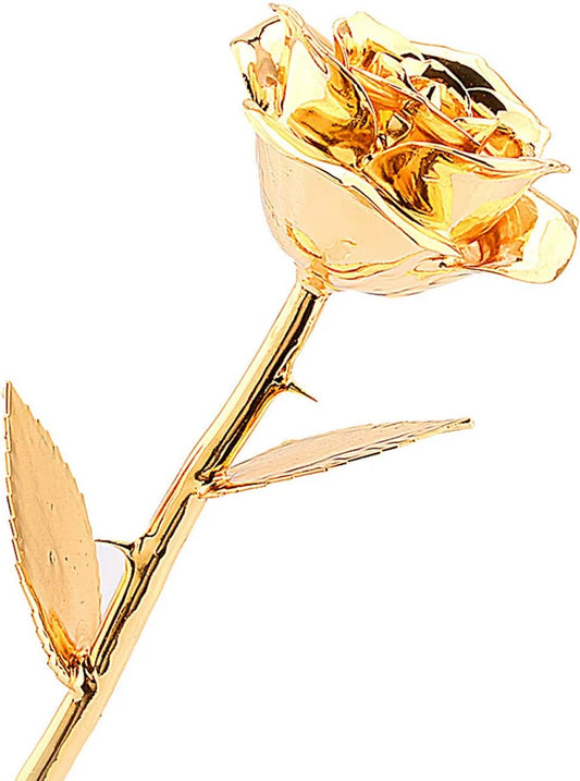 24k Dipped Gold plated Rose Flower