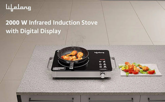 2000 Watt Infrared Induction Stove with Digital Display Surge Protection