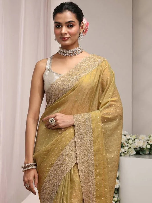 Woven Tissue Saree Design Print