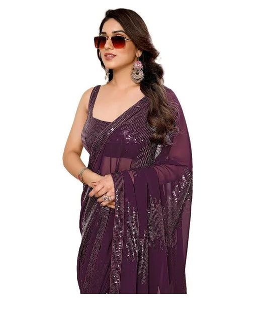 Georgette with Sequence Ready to Wear Saree