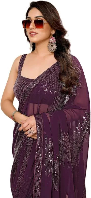 Georgette with Sequence Ready to Wear Saree