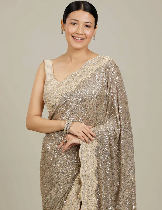 Women's Self Design Bollywood Net Saree